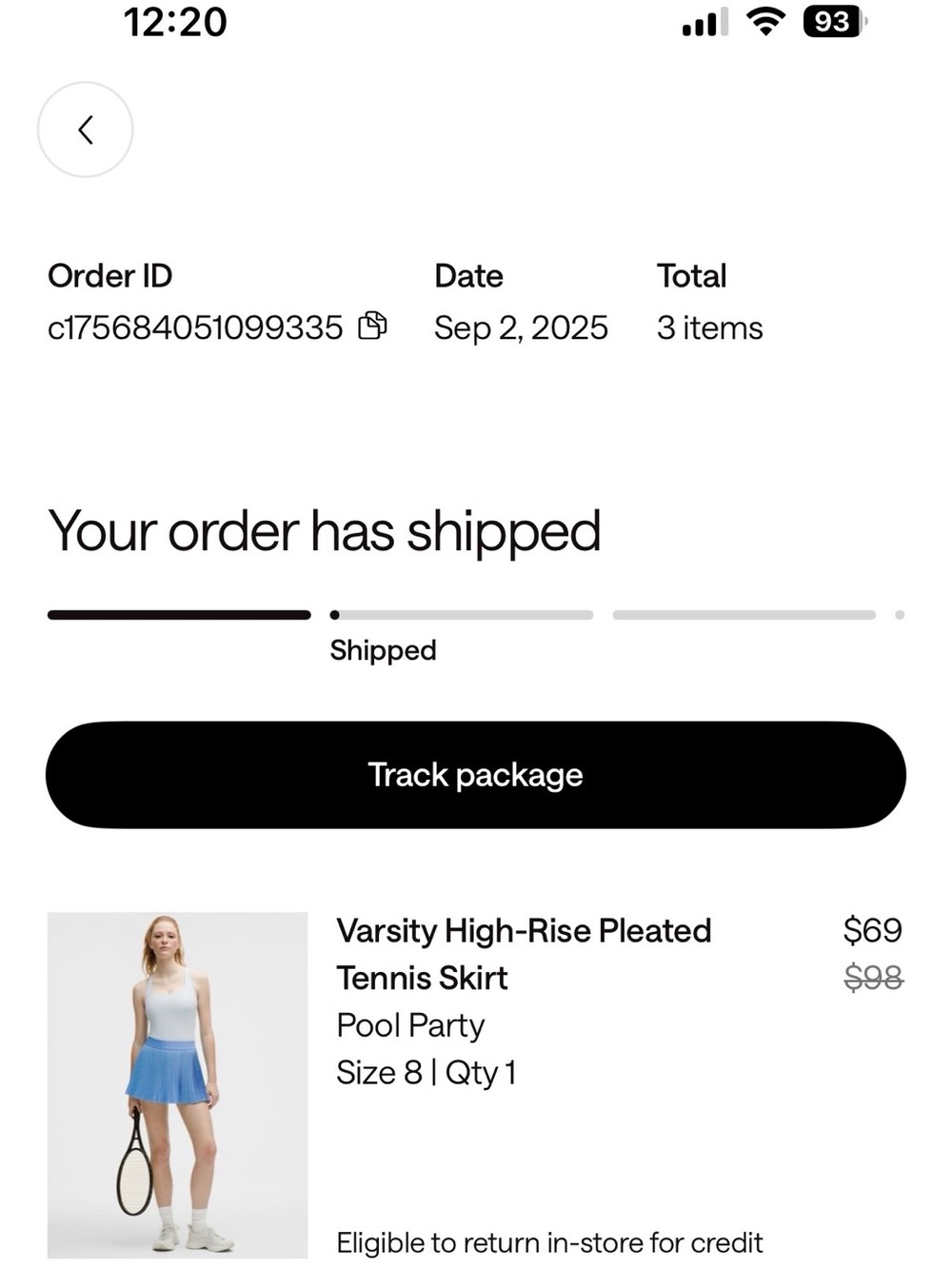 lululemon athletica Varsity High-Rise Pleated Tennis Skirt - Pool Party Blue